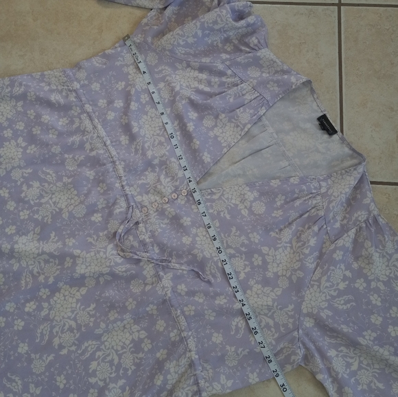 Summersalt Cinched Waist Caftan Dress Vintage Floral Lavender XL - Picture 11 of 16